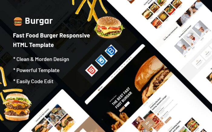 Burgar – Template Situs Web Burger Makanan Cepat Saji