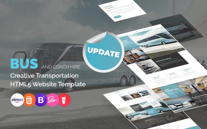 Templat Situs Web Penyewaan Bus dan Bus Wisata