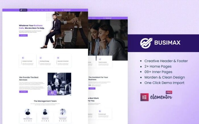 Busimax - Kit Elementor Siap Pakai untuk Layanan Bisnis dan Konsultasi