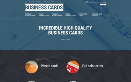 Business Cards Store OpenCart Template