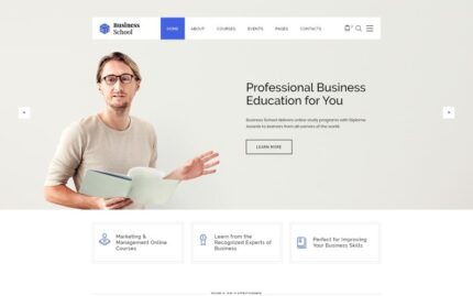 Business School - E-learning Multipage HTML Website Template