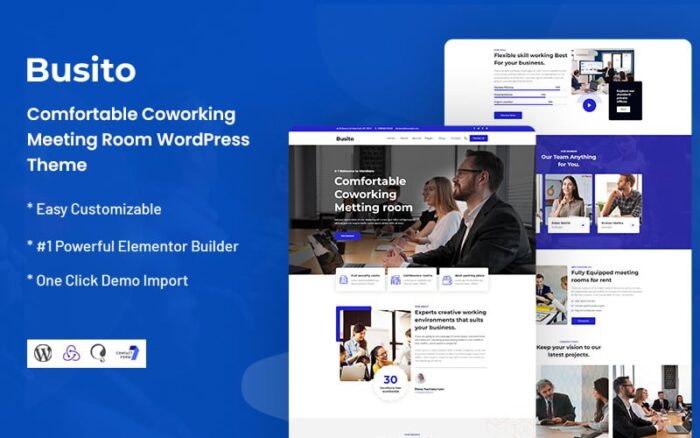 Busito - Tema WordPress Ruang Rapat Coworking yang Nyaman