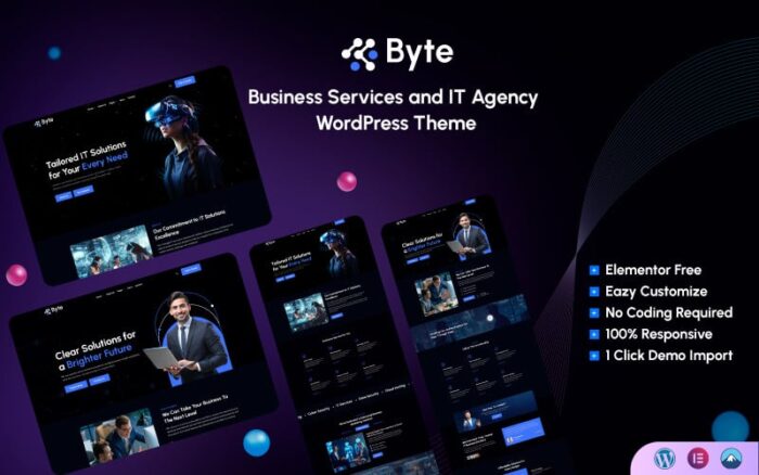 Byte - Tema WordPress Agensi Layanan Bisnis dan TI