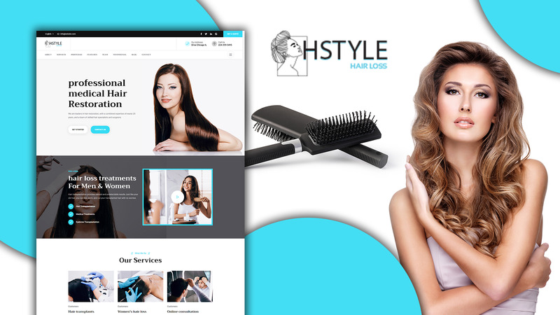 Tema WordPress Halaman Arahan Salon Kecantikan Powar-Hstyle - Fitur Gambar 1