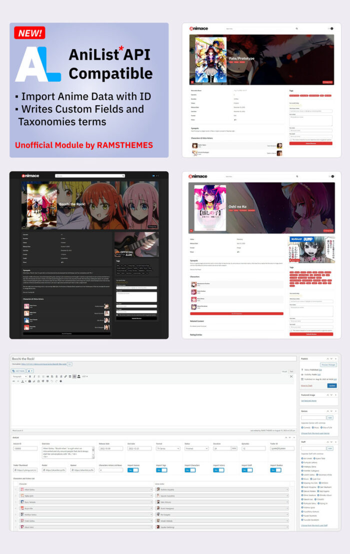 ANIMACE - Tema WordPress Anime dan Manga + RTL - Fitur Gambar 6