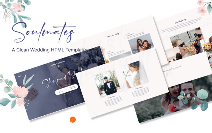 Soulmates - Template HTML responsif RSVP Pernikahan - Fitur Gambar 1