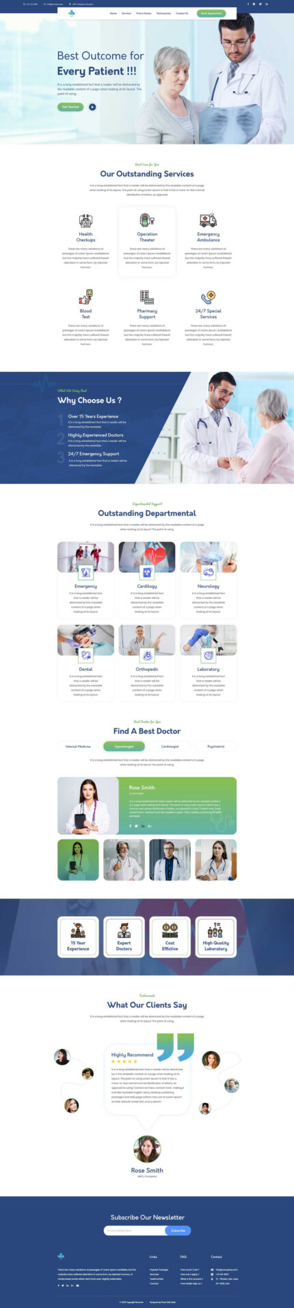 Healthcarex - Template HTML5 Layanan Klinik - Fitur Gambar 1