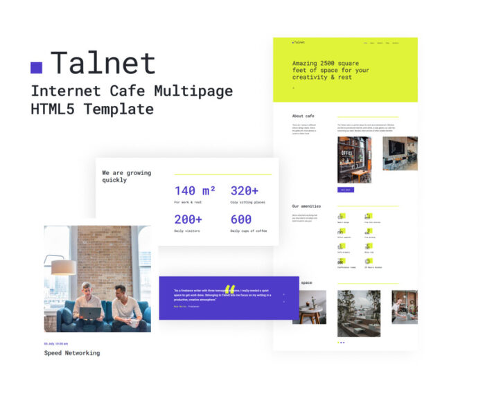 Talnet - Template Situs Web HTML5 Kafe Internet - Fitur Gambar 2