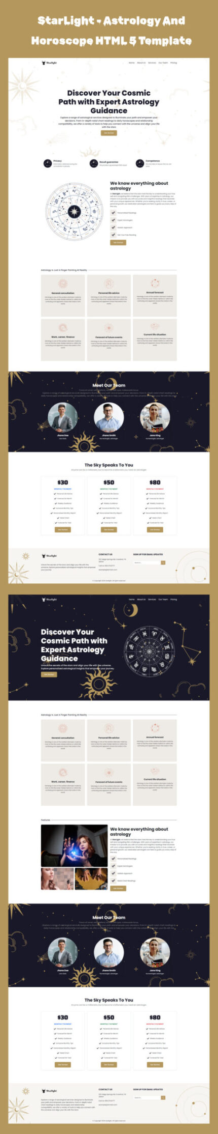 StarLight - Template HTML5 Bootstrap Astrologi & Horoskop - Fitur Gambar 1