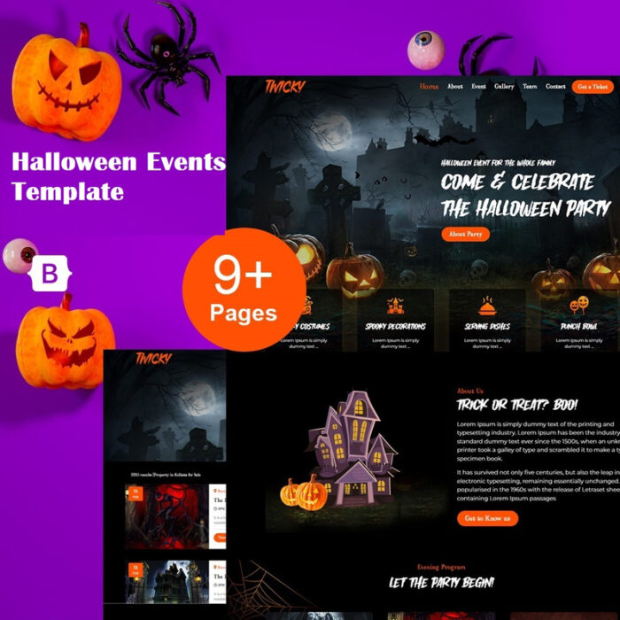 Twicky - Template HTML Situs Web Acara dan Pesta Halloween - Fitur Gambar 1