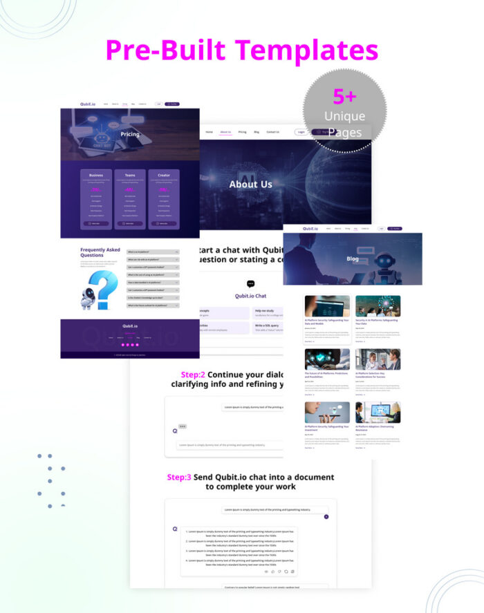 Qubit - Template Situs Web Platform AI - Fitur Gambar 6