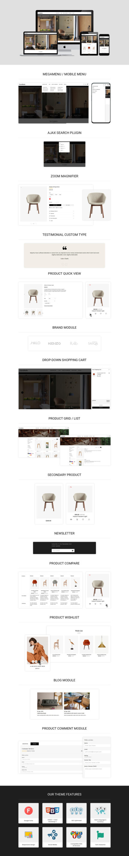 Furnihubs - Tema Shopify Responsif Furnitur - Fitur Gambar 1