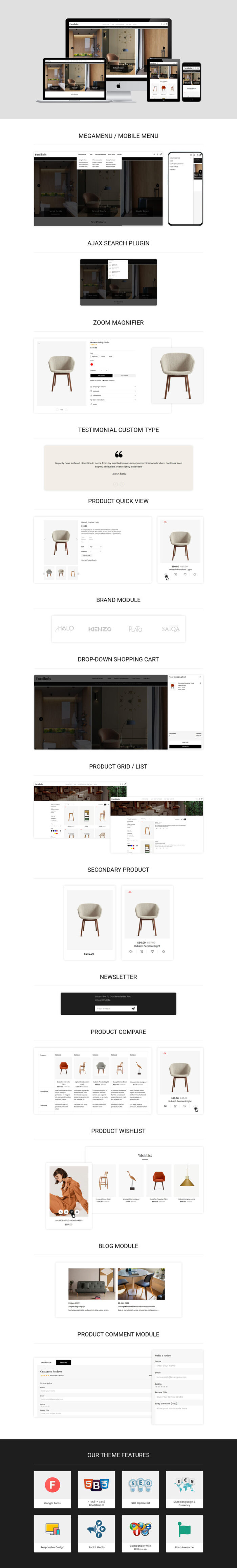 Furnihubs - Tema Shopify Responsif Furnitur - Fitur Gambar 1