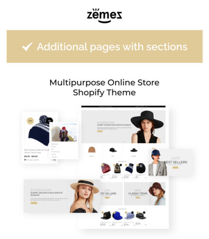 Topi dan Topi - Tema Shopify Elegan Multihalaman Mode - Fitur Gambar 1