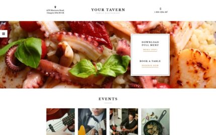 Cafe and Restaurant Responsive Website Template