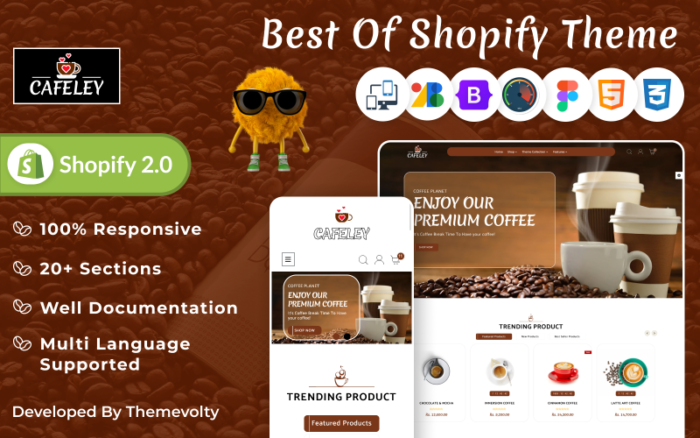 Tema Cafeley VIP Mega Kopi–Teh Alam Shopify 2.0.