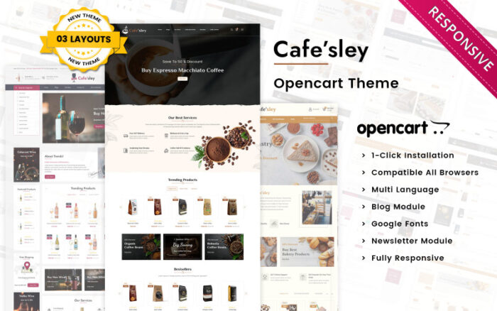 Cafesley - Tema Mega Cafe OpenCart