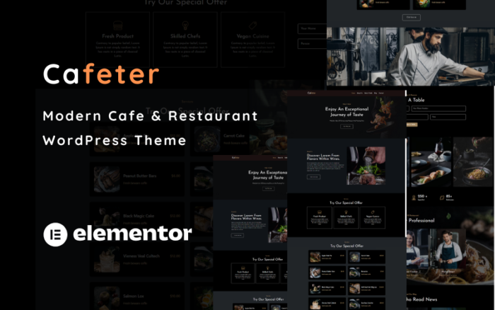 Cafeter - Tema WordPress Kafe dan Restoran