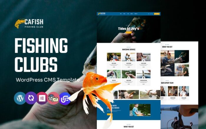 Cafish - Tema WordPress Elementor Klub Memancing dan Berburu Ikan