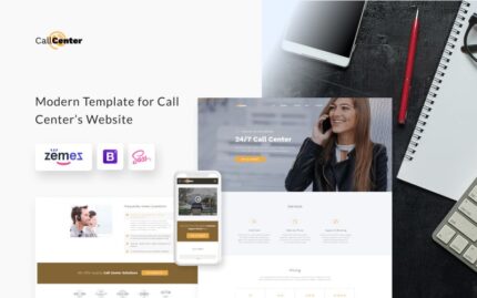 Template Situs Web HTML5 Multihalaman Pusat Panggilan
