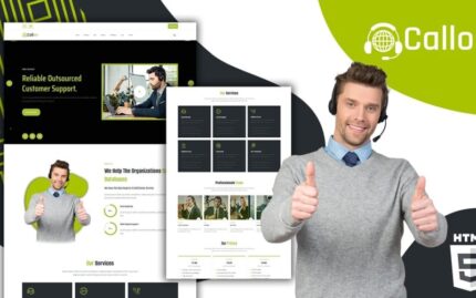 Callon Outsourcing Call Center Landing Page Template