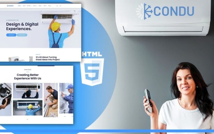 Templat Situs Web HTML5 Layanan Tukang AC Candu