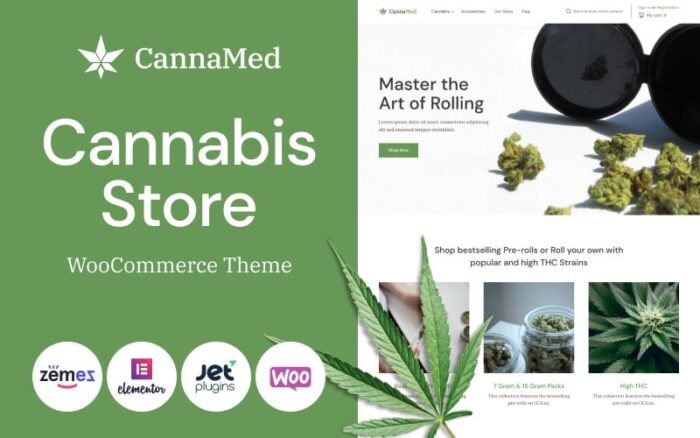 CannaMed - Tema WooCommerce Ganja Medis yang Bergaya