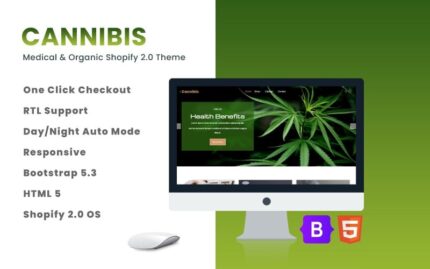 Cannibis - Tema Shopify 2.0 Medis, CBD, Ganja, dan Organik