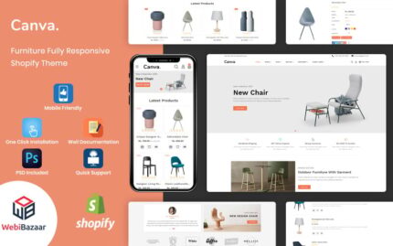 Canva - Modern Furniture Shopify Template