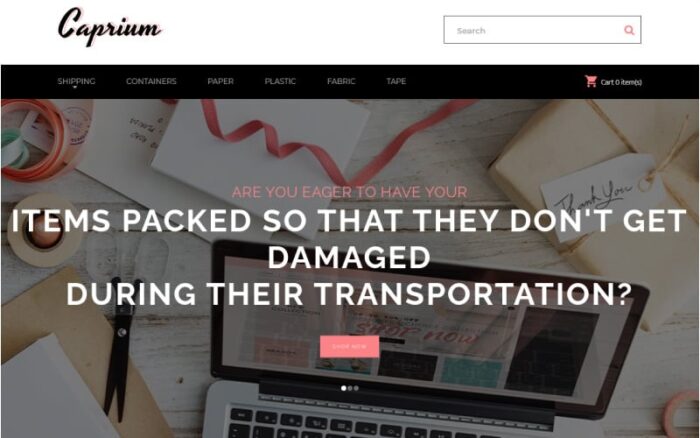 Caprium - Template OpenCart Toko Kemasan