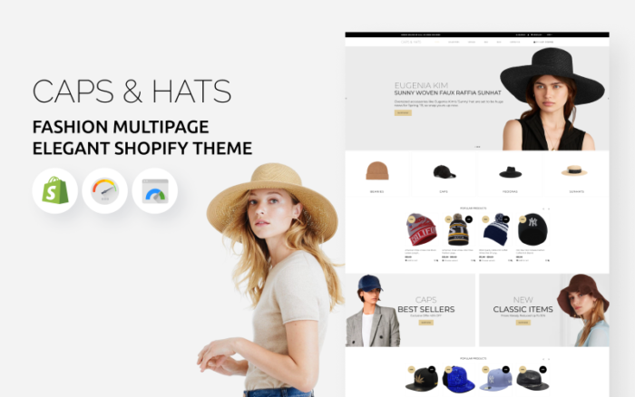 Topi dan Topi - Tema Shopify Elegan Multihalaman Mode