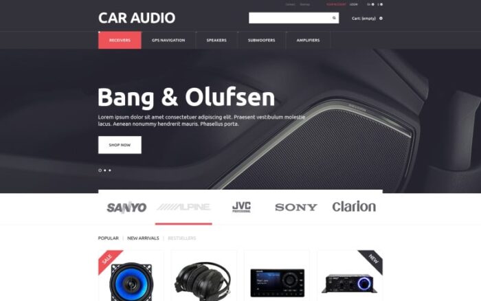 Tema PrestaShop Audio Video Mobil