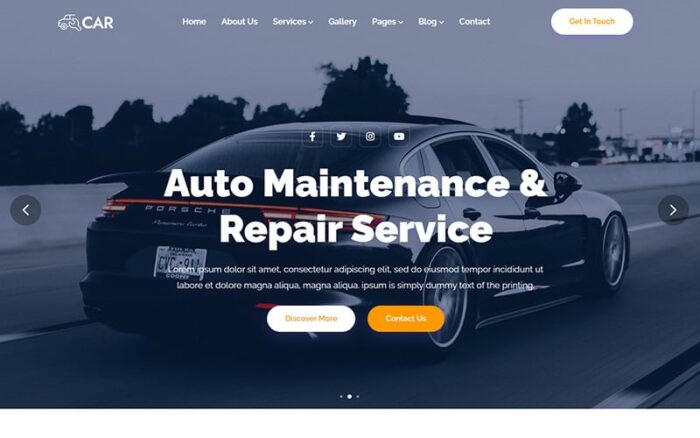 Mobil - Template Situs Web Responsif HTML5 untuk Perbaikan Mobil dan Layanan Otomotif