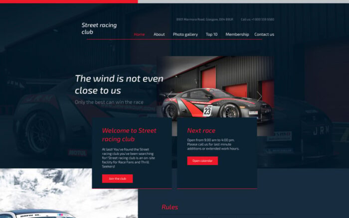 Template Situs Web Responsif Klub Mobil