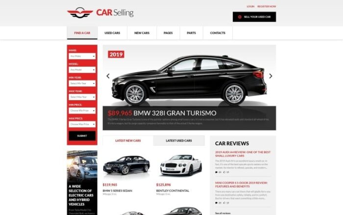 Penjualan Mobil - Template Situs Web HTML Bersih Multihalaman Dealer Mobil