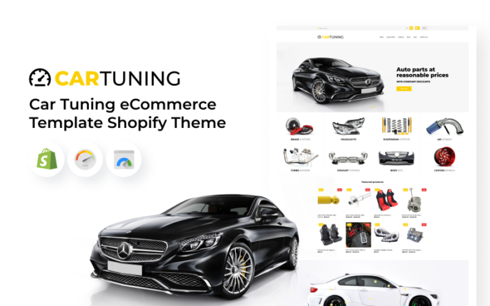 Template eCommerce Penyetelan Mobil Tema Shopify