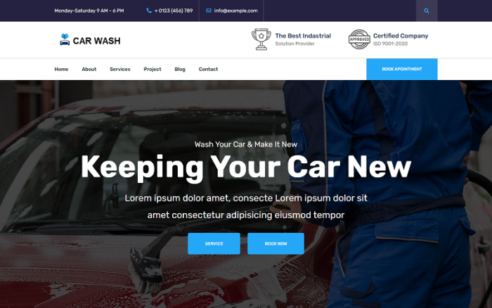 Car Wash - Landing HTML Templateo