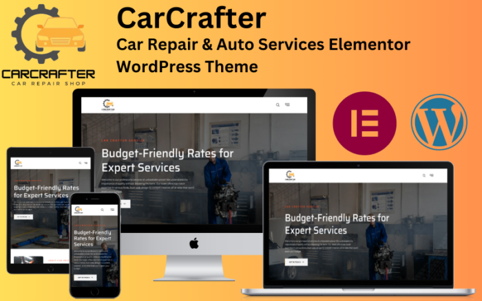 CarCrafter- Tema WordPress Elementor untuk Perbaikan Mobil & Layanan Otomotif