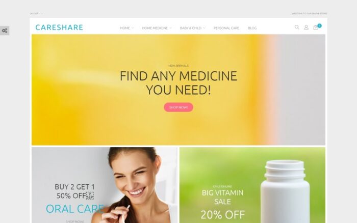 CareShare - Situs Web Kedokteran Daring Tema Magento