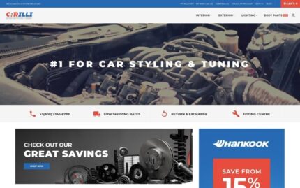 Carilli - Car Tuning Magento Theme