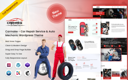 Carmake  -  Car Repair Service & Auto Mechanic WordPress Theme