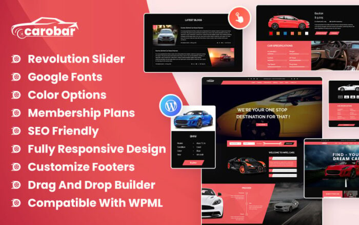 Carobar - Tema WordPress Dealer Mobil