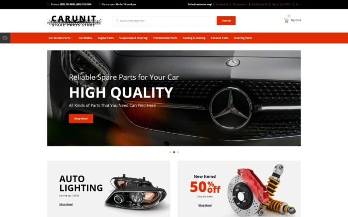 CarUnit - Template OpenCart Suku Cadang