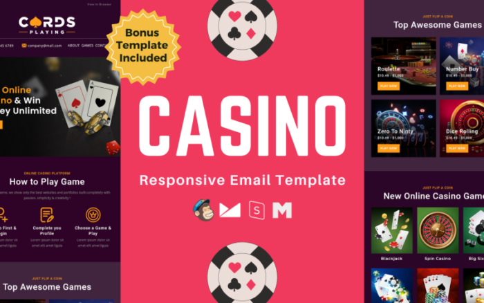 Permainan Kasino – Template Buletin Email Responsif