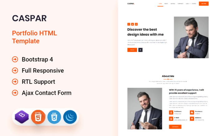 Caspar - Portfolio HTML Template