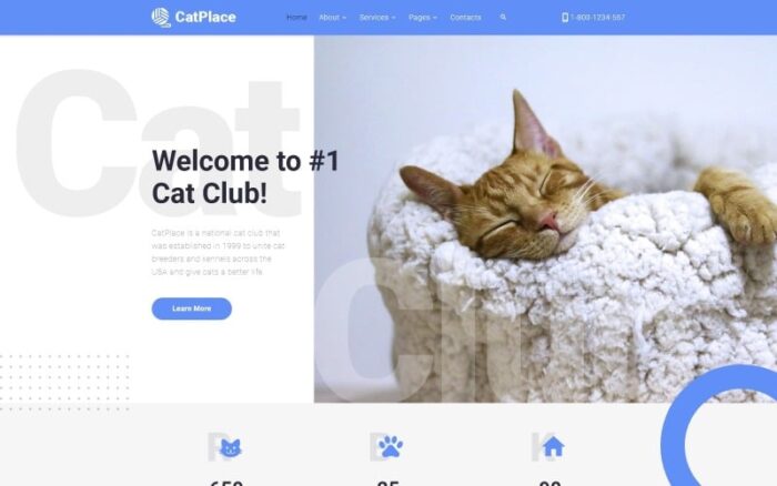 Cat Place - Template Situs Web HTML Multihalaman Hewan & Hewan Peliharaan