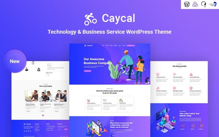 Caycal - Tema WordPress Layanan Bisnis & Teknologi Startup