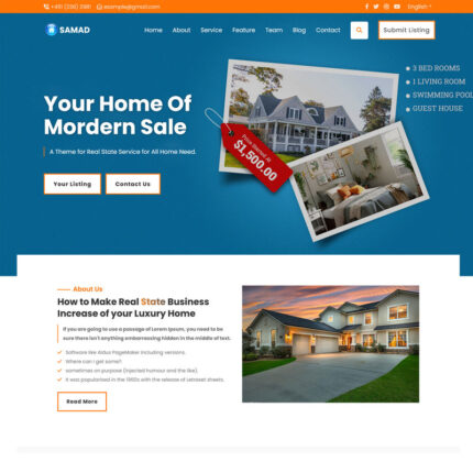 Samad - Template Situs Web Bootstrap Multihalaman Real Estat - Fitur Gambar 1