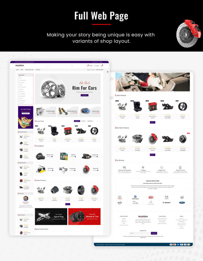 Shoppica Mega Spare–Parts Cars Shopify 2.0 Tema Responsif Premium - Fitur Gambar 4