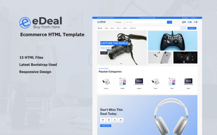 Edeal - Template HTML eCommerce - Fitur Gambar 1